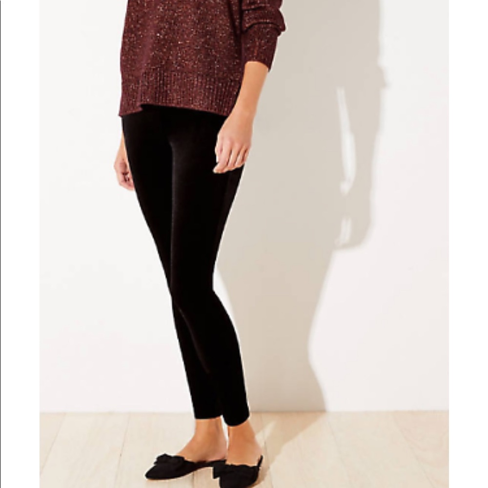 LOFT velvet leggings